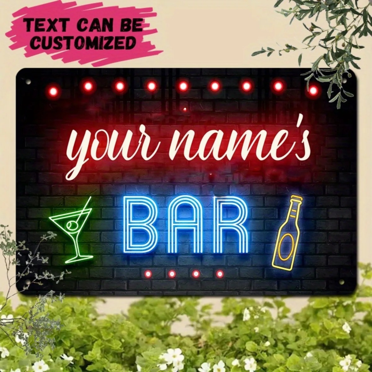 Home Bar Signs - Plaque murale vintage en aluminium CIFbuy,
