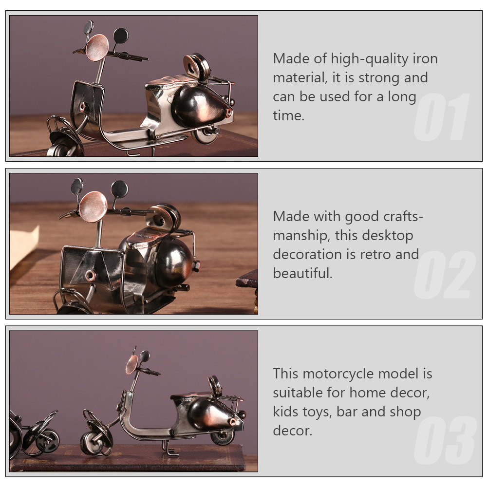 Home Bar Shelf - Sculpture de moto en fer de