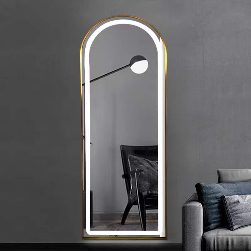 Home Barber - Miroir sur pied avec bande lumineuse