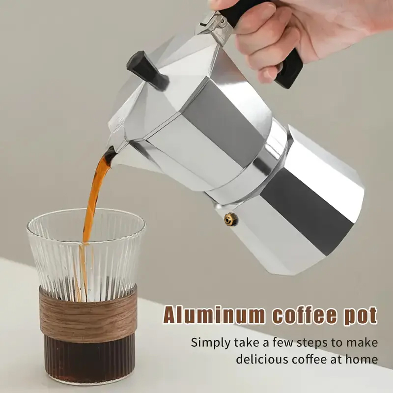 Home Barista - Cafetière Moka Classique en Aluminium 50-300ML