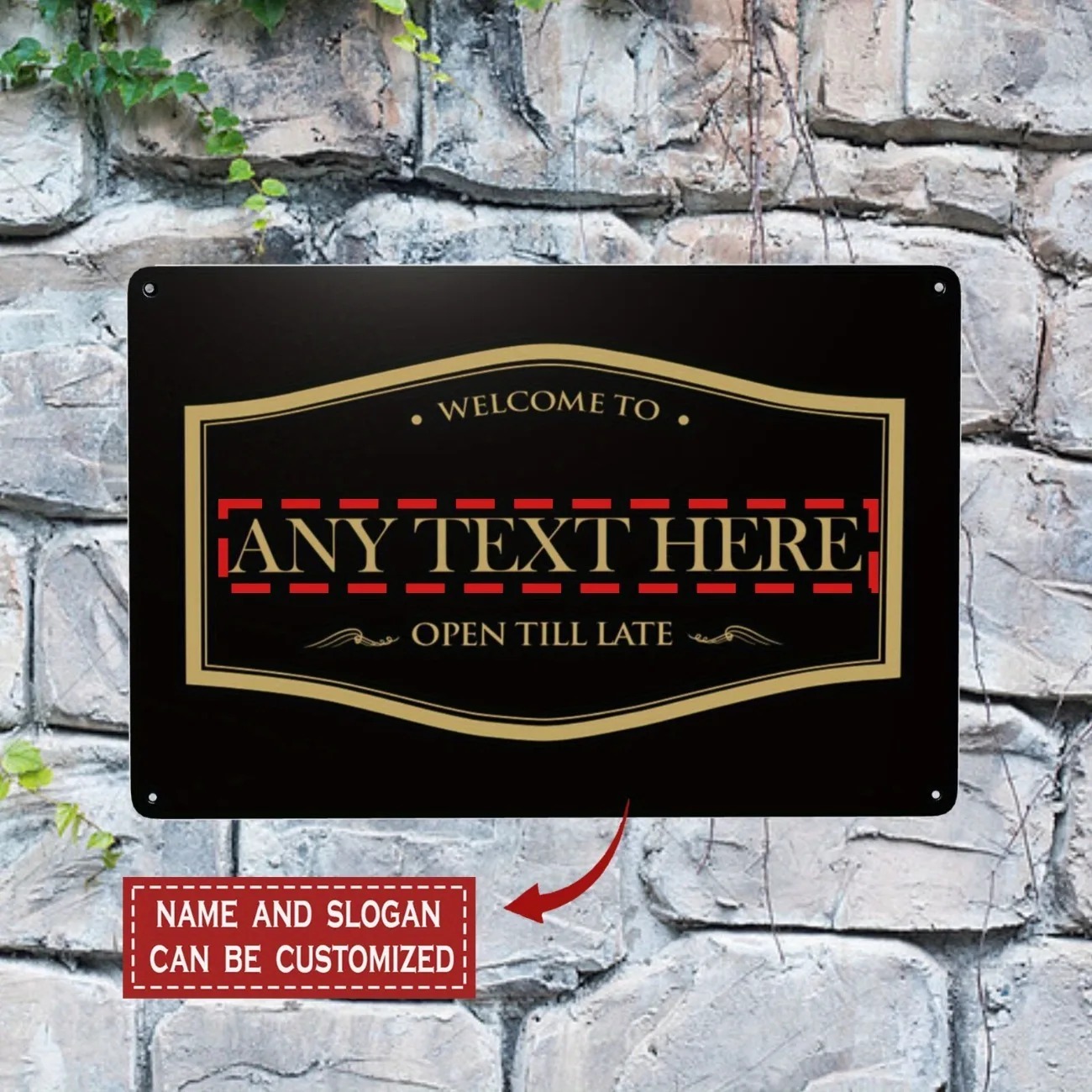 Home Bar Signs - CIFbuy Plaque Métallique Personnalisable 2D Plate