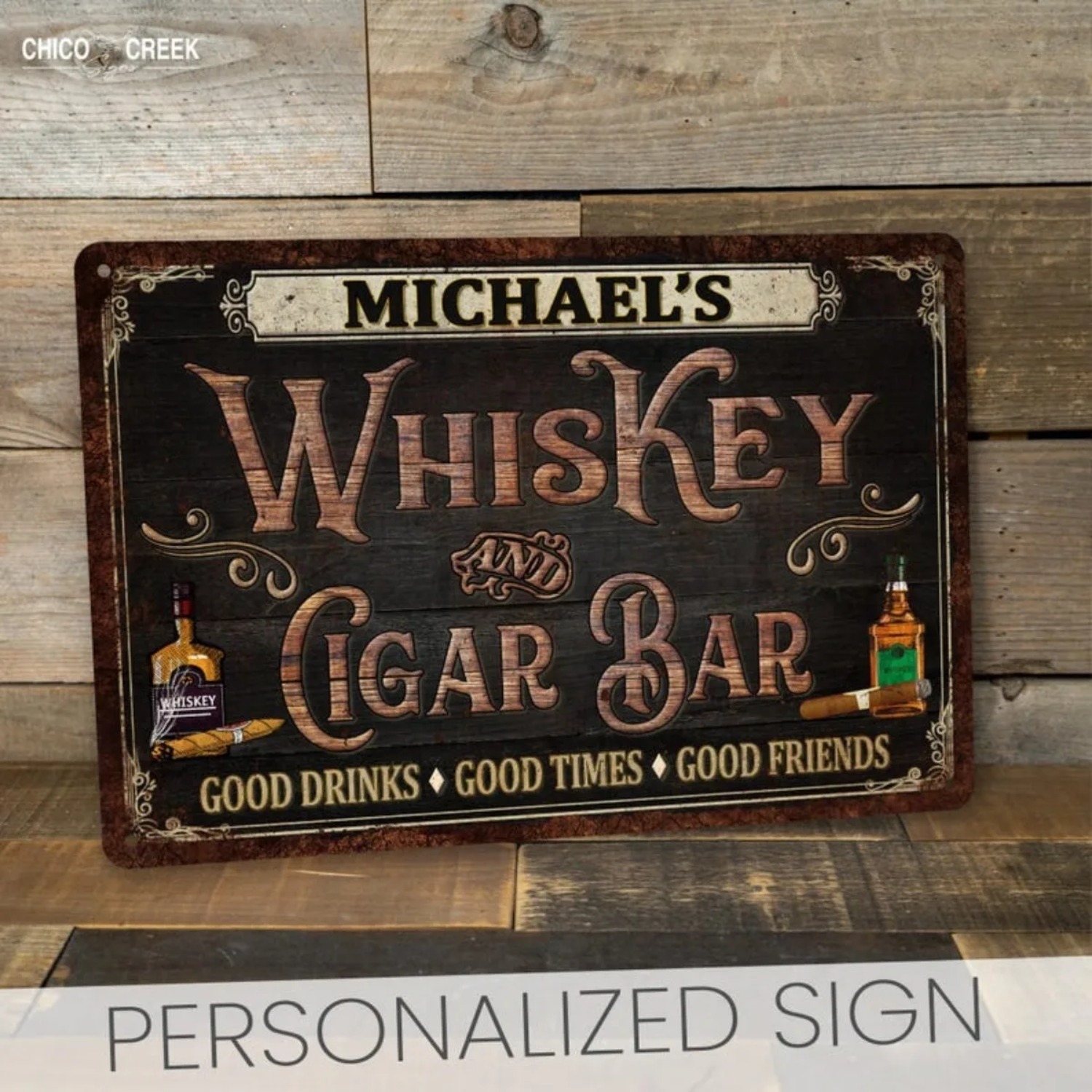 Home Bar Signs - Panneau de bar vintage personnalisé pour
