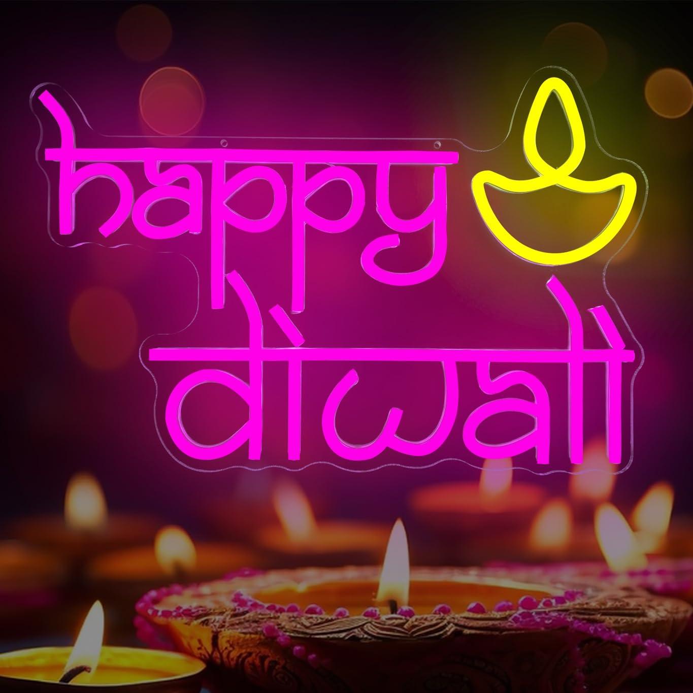 Panneau néon Joyeux Diwali, al - Home Bar Signs avis et prix