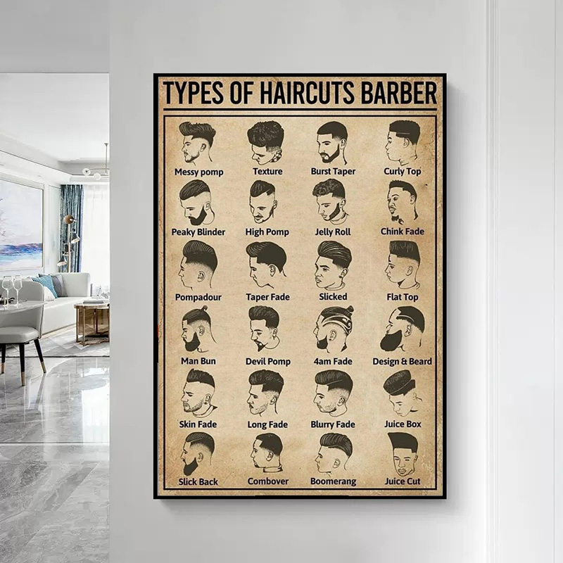 Affiche de barbier sans cadre, - Home Barber avis et prix